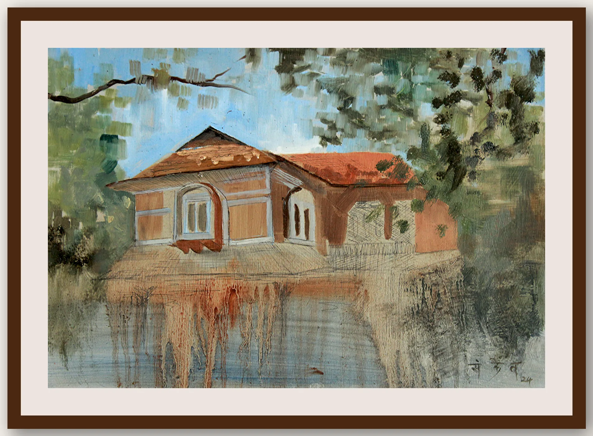 Oil Plein 36 - Framed